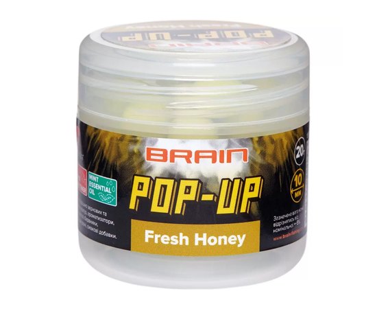 Бойлы Brain Pop-Up F1 Fresh Honey мёд с мятой 14mm 15g (1858.04.68)