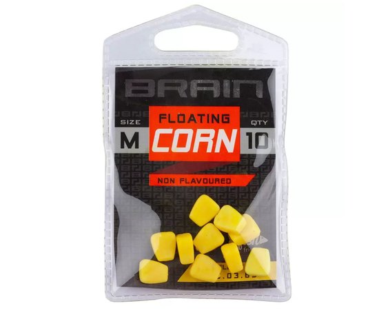 Кукуруза Brain Fake Floating Corn Non Flavoured S жёлтый (1858.03.41), Диаметр, мм : 7x8