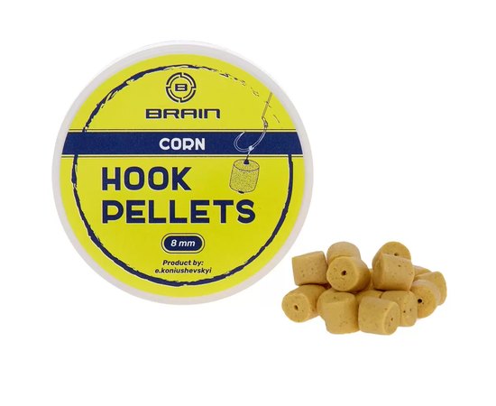 Пеллетс Brain Hook Pellets Corn кукуруза 8mm 70g (1858.53.85), Диаметр, мм : 8