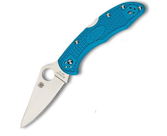 Кишеньковий ніж Spyderco Delica 4 Flat Ground Blue (C11FPBL), Колір: Синій