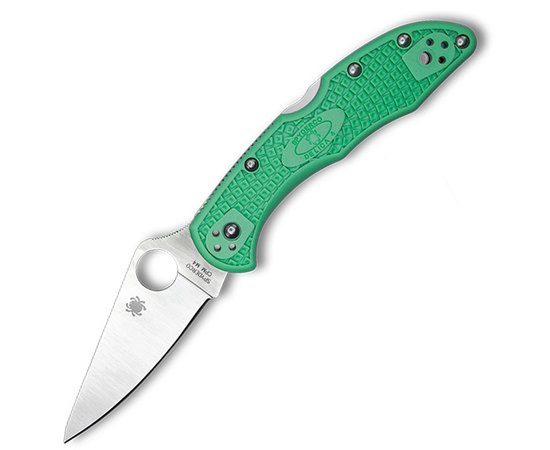 Кишеньковий ніж Spyderco Delica 4 Flat Ground Green (C11FPGR), Колір: Зелений