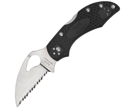 Нож Spyderco Byrd Robin 2 Wharncliffe, серрейтор (BY10SBKWC2)