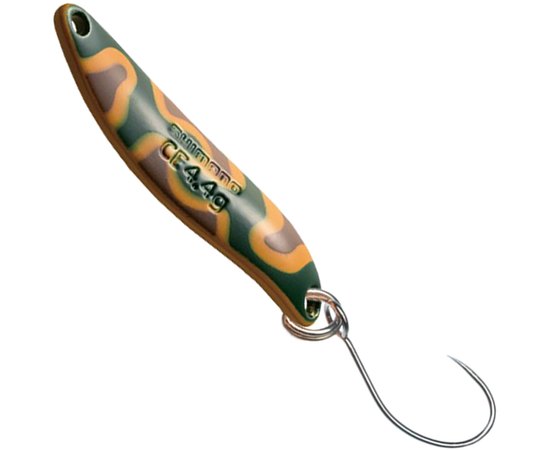 Блешня Shimano Cardiff Slim Swimmer CE Camo Edition 4.4g #24T Mustard Green Camo (5VTRA44R24), Колір: Помаранчевий/Зелений, Вага: 4.4 г