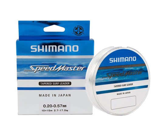 Шоклідер Shimano Speedmaster Tapered Surf Leader (Clear) 10X15m 0.26-0.57mm 4.6-17.0kg (SMTLSF2657C), Діаметр, мм : 0.26-0.57