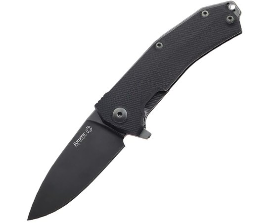 Карманный нож Lionsteel KUR Black (KUR BBK), Цвет : Чёрный, Покрытие клинка: BSW (Black Stonewash)