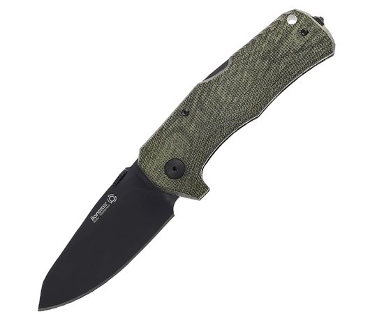 Карманный нож Lionsteel TM1 Canvas Black Blade green (TM1B CVG), Покрытие клинка: Black