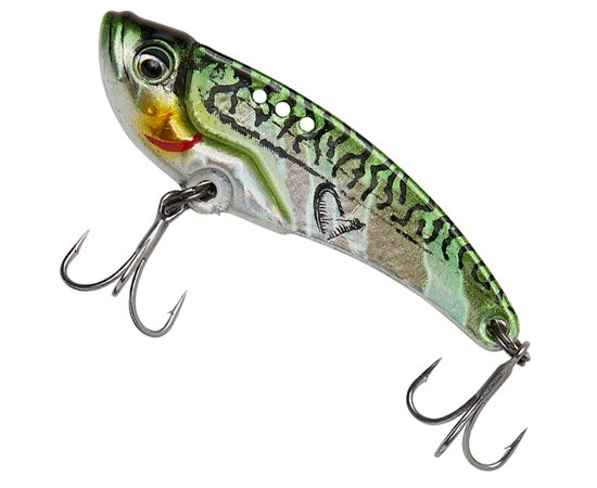 Цикада Savage Gear Vib Blade SW 35mm 4.0g Green Mackerel (73570), Цвет: Зелёный/Чёрный/Серебристый