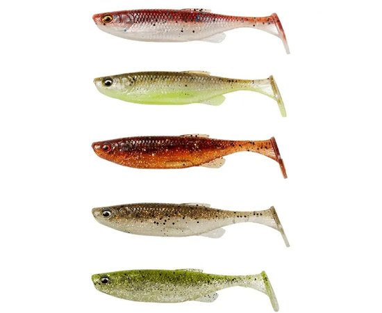 Силикон Savage Gear Fat Minnow T-Tail 75mm 5.0g Clearwater Mix (5 шт/уп) 77007, Цвет : Clearwater Mix