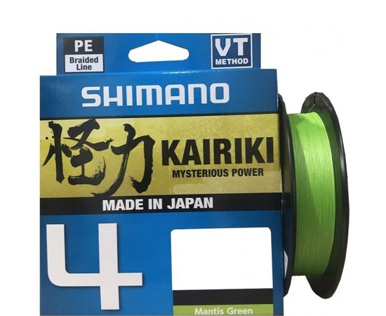 Шнур Shimano Kairiki 4 PE Mantis Green 150m 0.315mm 29.9kg (LDM54TE5031515G), Діаметр, мм : 0.315