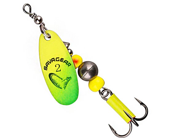 Блешня Savage Gear Caviar Spinner #4 14g 07-Fluo Yellow/Chartreuse (42316), Колір: Fluo Yellow / Chartreuse