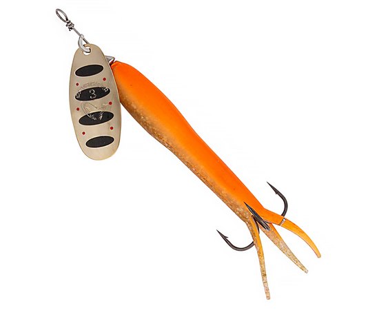 Блешня Savage Gear Flying Eel Spinner #3 23.0g 04-Fluo Orange Gold (43636), Колір: Orange Gold