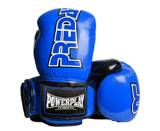 Боксерские перчатки PowerPlay 3017 Синие карбон 12 ун (PP_3017_12oz_Blue), Вес: 12 унций