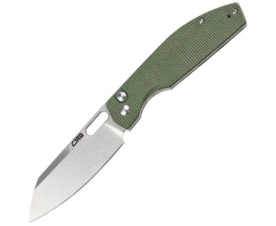 Карманный нож CJRB Ekko Micarta green (J1929B-MGN), Цвет : Зелёный, Покрытие клинка: SW (Stonewash), Материал рукояти: Микарта