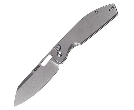 Кишеньковий ніж CJRB Ekko Steel handle (J1929B-ST), Колір: Сірий, Покриття клинка: SW (Stonewash), Матеріал рукояті: Нержавіюча сталь