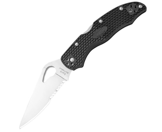 Нож Spyderco Byrd Harrier 2 FRN, полусеррейтор (BY01PSBK2)