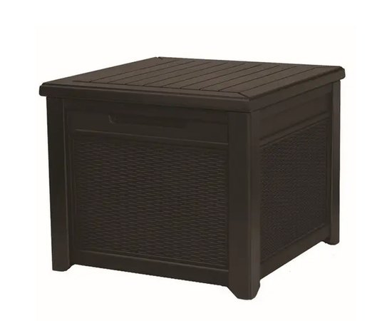 Стіл-скриня Keter ProsperPlast Cube Rattan 208 л коричневий (7290106924840)