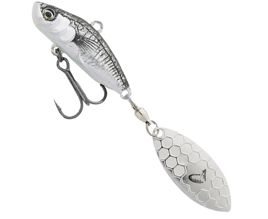 Тейл-спіннер Savage Gear 3D Sticklebait Tailspin 73mm 13.0g Black Silver (76812), Колір: Black Silver