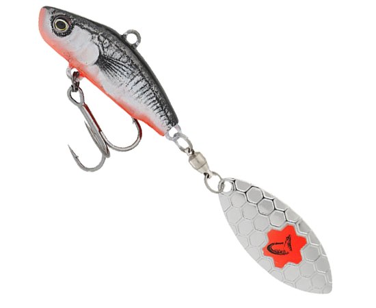 Тейл-спиннер Savage Gear 3D Sticklebait Tailspin 80mm 18.0g Black Red (76820), Цвет: Black Red