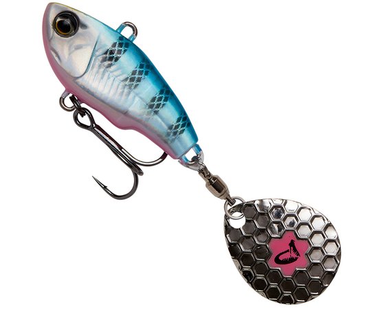 Тейл-спиннер Savage Gear Fat Tail Spin 80mm 24.0g Blue Silver Pink (71772), Цвет: Blue Silver Pink