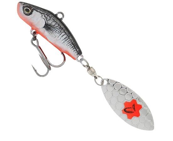 Тейл-спіннер Savage Gear 3D Sticklebait Tailspin 65mm 9.0g Black Red (76810), Колір: Black Red