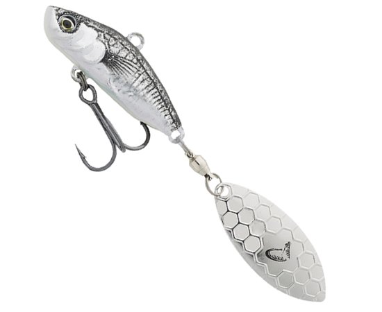 Тейл-спиннер Savage Gear 3D Sticklebait Tailspin 65mm 9.0g Black Silver (76807), Цвет: Black Silver