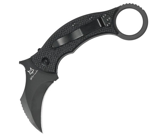 Ніж керамбіт Fox Tribal K Black Blade black (FX-802)