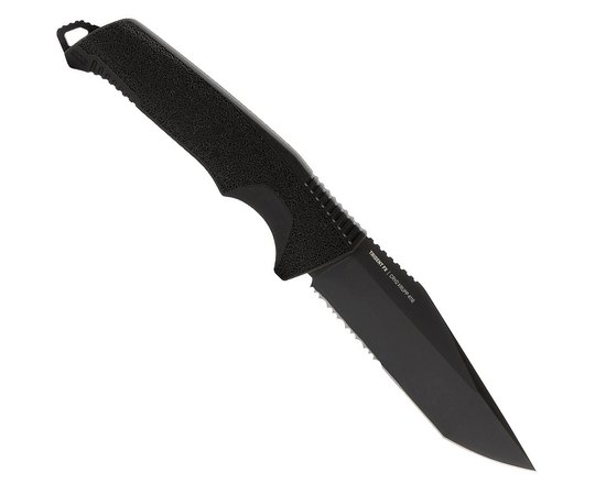 Нож туристический SOG Trident FX Blackout/Partailly Serrated (17-12-02-57), Цвет : Black, Тип режущей кромки: Полусеррейтор