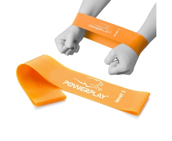 Резинка для фитнеса PowerPlay 4140 Level 1 Stretch Band 1-5 кг Оранжевая (PP_4140_Orange), Нагрузка: 5 кг, Цвет: Оранжевый