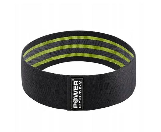 Тканинна резинка для фітнесу Power System PS-4092 Booty Band LVL 2 Black/Green 12-16 кг (4092GN-0), Навантаження: 16 кг, Колір: Black/Green