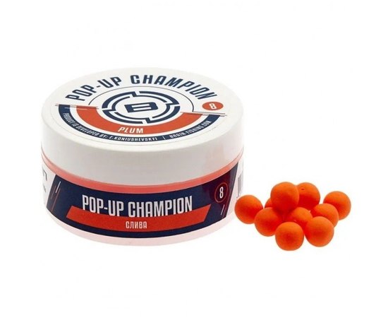 Бойли Brain Champion Pop-Up Plum слива 12mm 34g (1858.21.83), Вкус : Слива