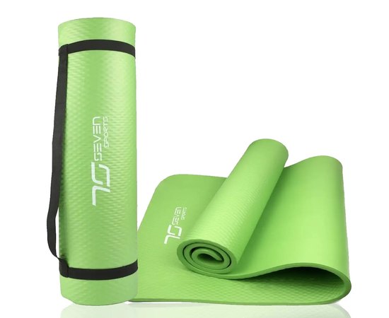 Килимок для йоги та фітнесу  7SPORTS NBR Yoga Mat+ MTS-3 180х60х1.5см зелений (MTS-3 GREEN), Колір: Зелений