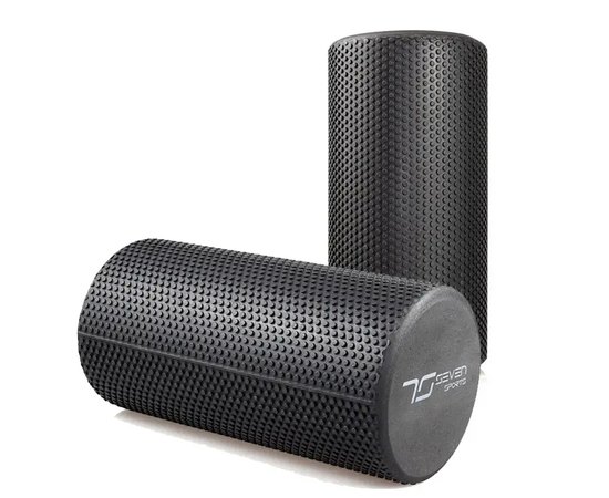 Масажний ролик 7SPORTS гладкий Foam Roller EVA чорний 30х15см (RO2-30 BLACK), Колір: Чорний