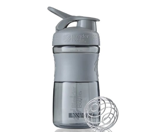 Шейкер спортивный BlenderBottle SportMixer Flip 20oz/590ml Grey (SM 20oz Grey), Цвет: Grey