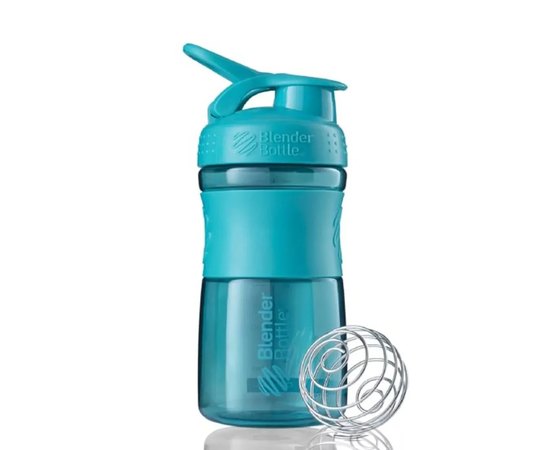 Шейкер спортивний BlenderBottle SportMixer Flip 20oz/590ml Teal (SM 20oz Teal), Колір: Teal