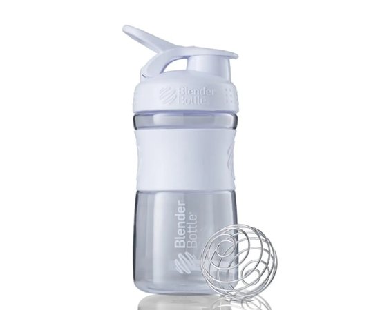 Шейкер спортивний BlenderBottle SportMixer Flip 20oz/590ml White (SM 20oz White), Колір: White