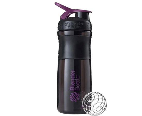 Шейкер спортивний BlenderBottle SportMixer Flip 28oz/820ml Black/Plum (SM 28oz Black/Plum), Колір: Black/Plum