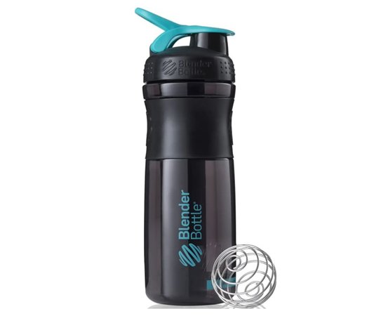 Шейкер спортивний BlenderBottle SportMixer Flip 28oz/820ml Black/Teal (SM 28oz Black/Teal), Колір: Black/Teal