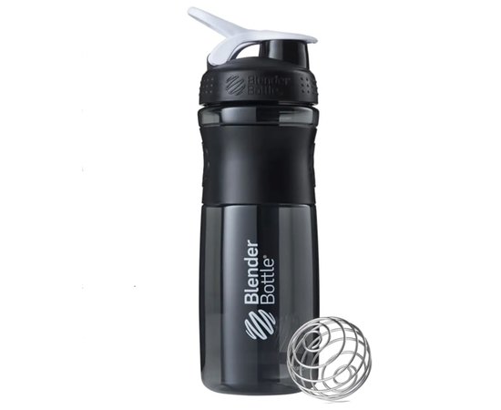 Шейкер спортивный BlenderBottle SportMixer Flip 28oz/820ml Black/White (SM 28oz Black/White), Цвет: Black/White