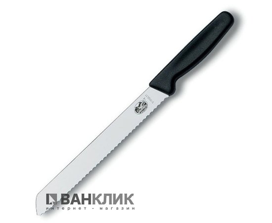 Нож кухонный Victorinox, для хлеба, черный, блистер 5.1633.21B