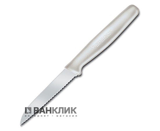 Нож кухонный Victorinox с волнистым лезвием, белый нейлон 5.0437