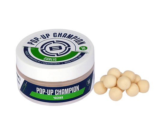 Бойли Brain Champion Pop-Up Garlic часник 10mm 34g (1858.22.15), Вкус : Часник