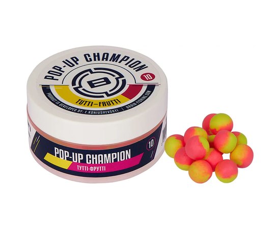 Бойли Brain Champion Pop-Up Tutti- Frutti тутті-фрутті 12mm 34g (1858.22.13), Вкус : Фруктовий