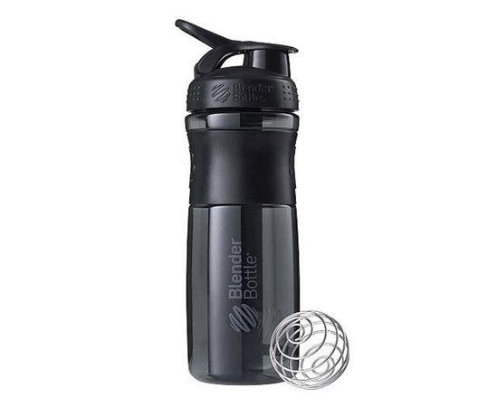 Шейкер спортивний BlenderBottle SportMixer Flip 28oz/820ml Black (SM 28oz Black), Колір: Black