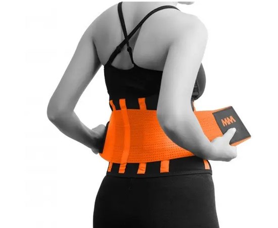 Пояс компрессионный MadMax MFA-277 Slimming belt Black/neon orange S (MFA-277-ORG_S), Размер: S, Цвет: Оранжевый