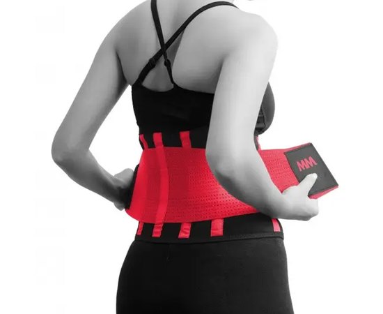 Пояс компрессионный MadMax MFA-277 Slimming belt Black/rubine red M (MFA-277-RED_M), Размер: M, Цвет: Красный