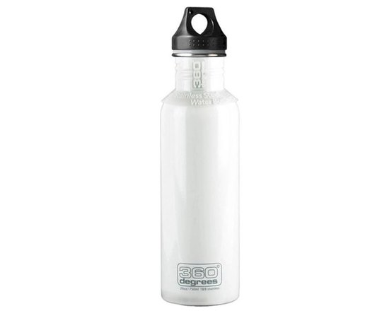 Пляшка для води 360° degrees Stainless Steel Bottle White 750 ml (STS 360SSB750WHT), Колір: White