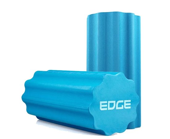 Масажний ролик EDGE профільований YOGA Roller EVA RO3-30 синій 30х15см (ERO3-30 BLUE), Колір: Синій