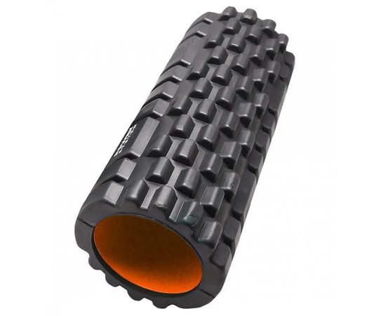 Массажный роллер Power System PS-4050 Fitness Foam Roller Black/Orange 33x15см (PS-4050_Orange) , Цвет : Чёрный/Оранжевый