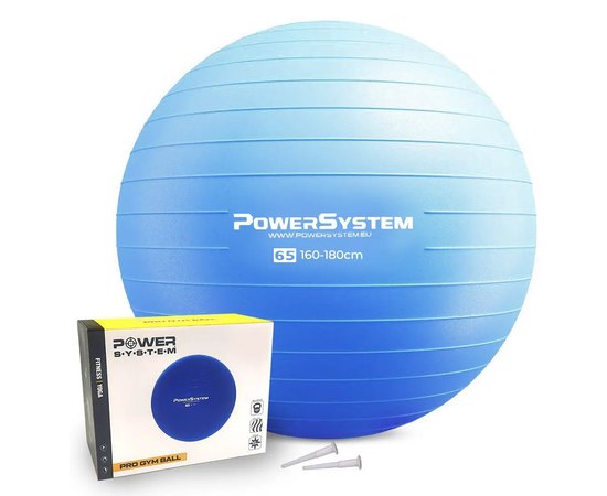 М'яч для фітнесу (фітбол) Power System PS-4012 Ø65 cm PRO Gymball Blue (PS-4012_65cm_Blue)