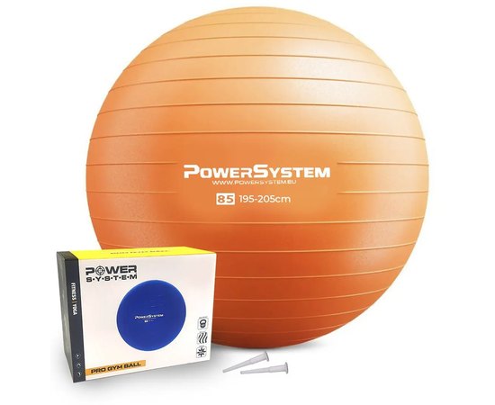 М'яч для фітнесу (фітбол)  Power System PS-4018 Ø85 cm PRO Gymball Orange (PS-4018OR-0), Колір: Помаранчевий